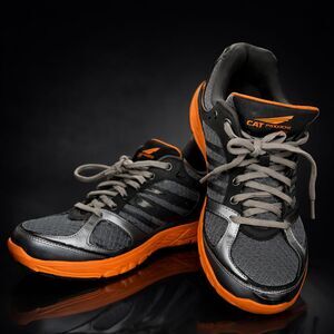 Catapult Phillip Lite Gray Orange Running Walking Shoes Sneakers Men's 8.5M